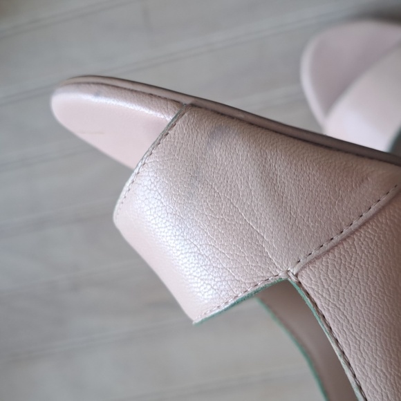 Rachel Roy Leather Soft Blush Pink Open-toe Stiletto High Heel Pumps Designer - Picture 13 of 15